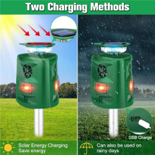 2X Solar Ultrasonic Animal Repeller,Cat Repellent Outdoor,Repellent Animal Repeller with Motion Sensor