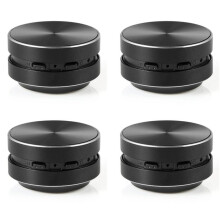 4X Altavoz de Conducción Ósea Compatible Portátil con Sonido Estéreo, Altavoz (Negro)