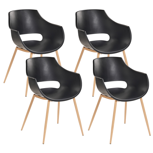 Beliani Set of 4 Dining Chairs MILLERS Black