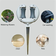 3X Soft Water Pipe Positioning Stand Garden Hose Guide Nail Labor-Saving Garden Hose Guide Smooth Roller Pointed