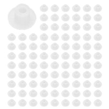 Plastic Round Shaped Cover Screw Cap Lid White 500pcs for 5mm Dia Hole