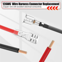 4X 12 AWG Wire Harness Connector Replacement Compatible with Peg-Perego 12V SLA Battery Ride Vehicle Riding Toys