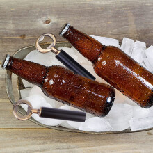 Bottle Opener Blank DIY Beer Bottle Opener Stainless Steel Flat Bottle Opener Inserts Threaded Beer Opener 4Pc Bronze