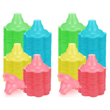 400 Pieces 4 Oz Colorful Shaved Ice Cups Flower Shaped Snow Cone Cups Leak Proof Plastic Snack Ice Cream Bowls