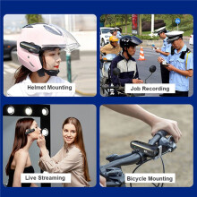 2X 4K 30FPS Mounted Camera Wearable WiFi Video Camcorder Camera 120Wide Angle Lens Anti-Shake APP Control Camera