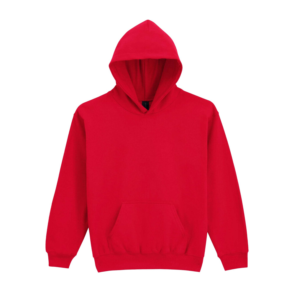 Gildan (12-14 Years, Red) Childrens/Kids Softstyle Fleece Midweight Hoodie
