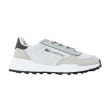 (9 UK, Grey/White) Lacoste Mens Elite Actevo Suede Trainers