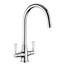 Rangemaster AquaClassic Double Lever Kitchen Mixer Tap - Chrome TAQCLASSDLCMWH
