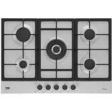 Beko 75cm 5 Burner Gas Hob - Stainless Steel HIAW75225SXE