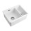 Rangemaster Rangemaster Rustique 1.5 Bowl Inset / Undermount White Ceramic Kitche CRUB3315WH 1