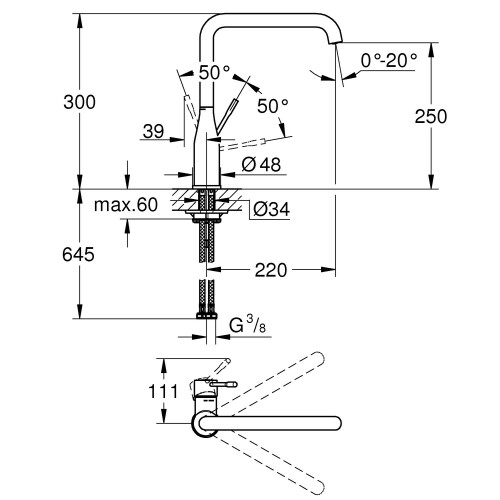 Grohe Grohe Chrome Single Lever Kitchen Mixer Tap 30269000 1