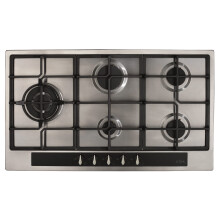 CDA 86cm 5 Burner Gas Hob with Wok Burner - Stainless Steel HG9351SS