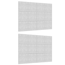 24-Pack Akustikpaneler, 12 X 12 Tum Dekorativa Ljudisoleringspaneler, Akustikpaneler för Vägg och Tak Silvergrå