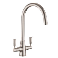 Rangemaster AquaClassic Double Lever Kitchen Mixer Tap - Brushed TAQCLASSDLBFBF