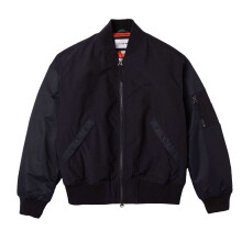 (M, Navy) Lacoste Mens Logo Full Zip Bomber Jacket
