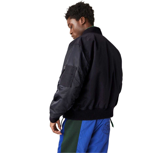 Lacoste (M, Navy) Lacoste Mens Logo Full Zip Bomber Jacket 1