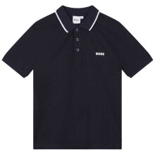 (10 Years, Navy Blue) Boss Childrens/Kids Contrast Trim Polo Shirt