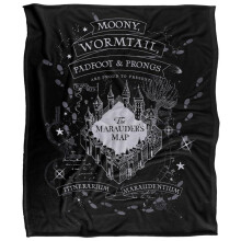 (152cm x 127cm, Black) Harry Potter Proud Marauders Blanket