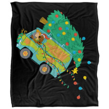 (147cm x 91cm, Multicoloured) Scooby Doo The Mystery Machine Soft Touch Christmas Blanket