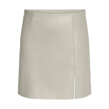 (12 UK, Moonbeam) Mini Womens/Ladies Faux Leather Regular Mini Skirt
