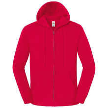 (XXL, Red) Fruit of the Loom Unisex Adult Iconic Premium Full Zip Hoodie