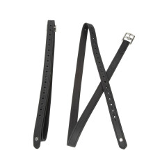 (54cm, Black) Velociti Lusso Logo Horse Stirrup Leathers