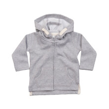 (18-24 Months, Heather Grey Melange) Babybugz Baby Full Zip Hoodie