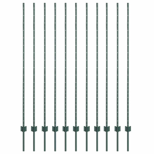 VidaXL vidaXL Eingebetteter Zaunpfosten 11 Stk. Grün 200 cm 1