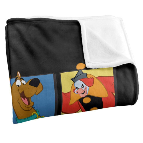 Scooby Doo (152cm x 127cm, Black/Multicoloured) Scooby Doo Character Square Blanket 2