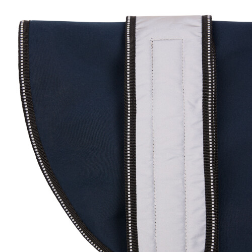 (Small, Navy) Trespaws Softshell Dog Coat- Butch X 2
