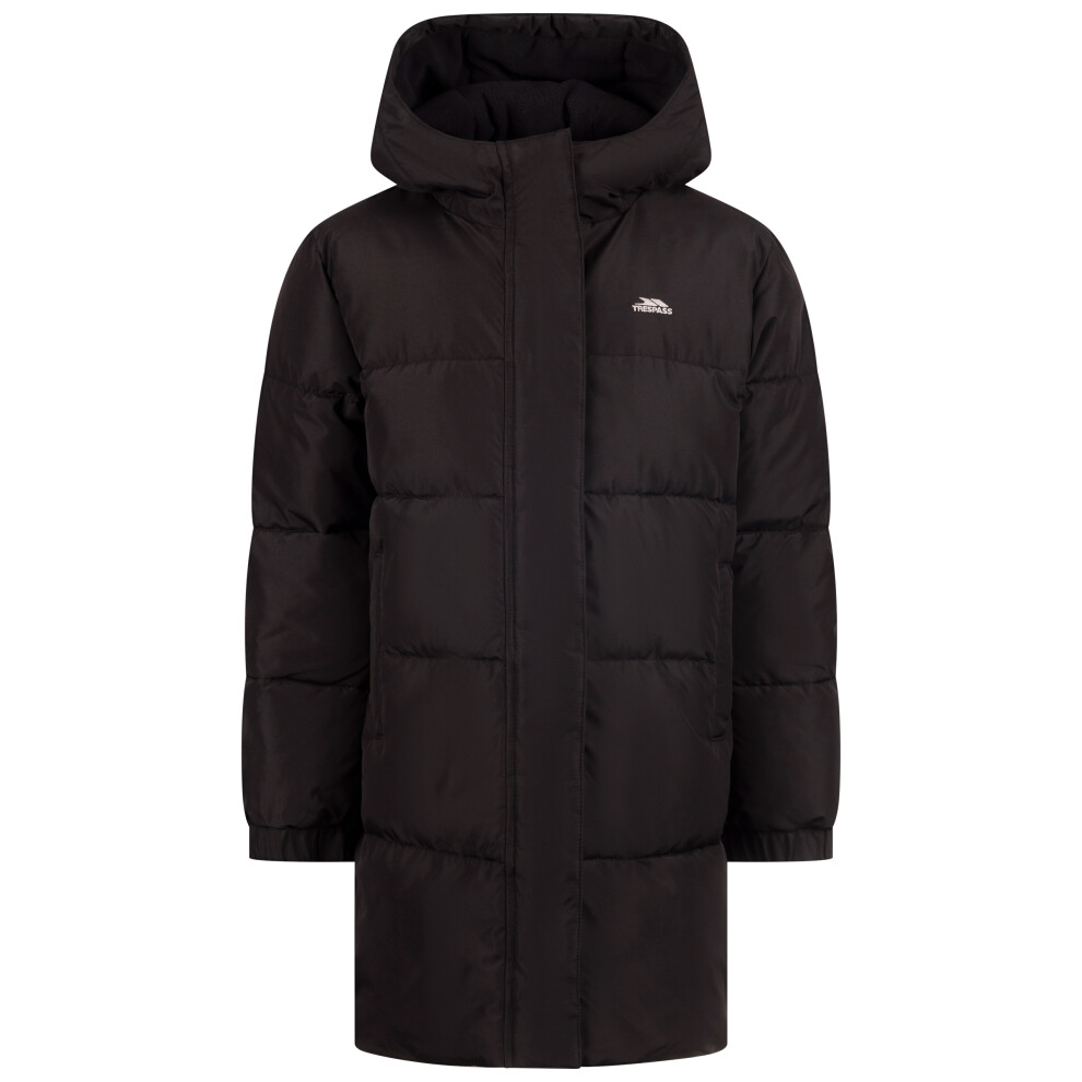 Trespass Kids Padded Coat Northridge Black 3/4 - Image 2