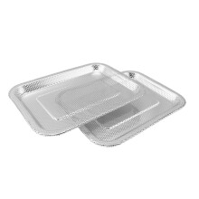 Sprossen-Anzuchtschalen Aus Edelstahl, 2-Stöckig, 10,4 Zoll, Microgreens-Anzuchtset, Keimschale für Samen mit Netz, 2er-Pack