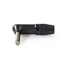Audioliitin | Kulma | Uros | Niklattu | Juotin | Kaapelin läpitulomitta: 8.0 mm | Alumiini | Musta | Muovipussi | 1 kpl