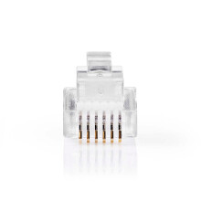 Conector de cable de telecomunicaciones | Tipo de conector: RJ12 | Recto | Chapado: Chapado en oro | PVC | Transparente