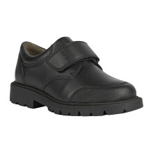 (9 UK Child, Black) Geox Boys Shaylax Leather School Shoes