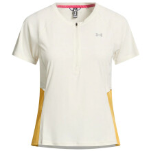 (XS, White/Yellow) Under Armour Womens/Ladies Trail Run Half Zip Top