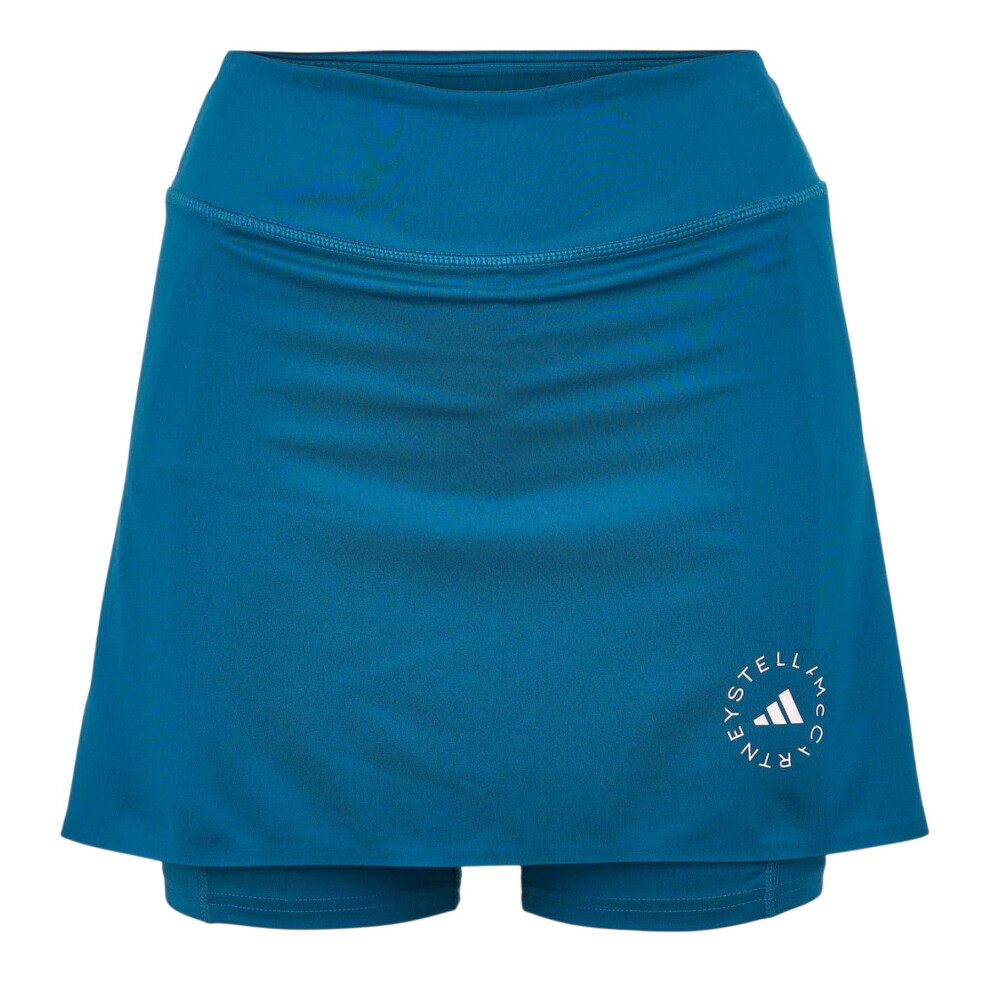 Adidas (10 Uk S, Green) Womens/Ladies Stella Mccartney Patterned Regular Sport Skort