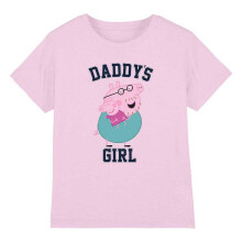(7-8 Years, Light Pink) Peppa Pig Girls Daddy's Girl T-Shirt