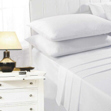 (Single, White) K Collection percale Percale Fitted Sheet