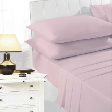 (Single, Pink) K Collection percale Percale Fitted Sheet