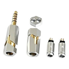 Per Copertura del Cavo MMCX Realizzata per Uscita Audio da 4,4 mm e 3,5 mm, Coda 4,5x7,5 mm, 6,5 mm Argento