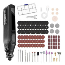 113Pcs Electric Rotary Tool Kit, 5-Speed Digital Display,Rechargeable Grinder for DIY Crafts,Engraving Cutting Polishing