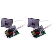 2X 4000W 220V AC SCR Voltage Regulator Dimmer Electric Motor Speed Temperature Controller + Digital Meters