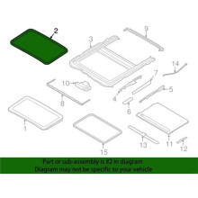 54137344553 Sunroof Rubber Sealing Gasket for F20, F22, F30, F32, F35, F36, F26 X4, F87 M2