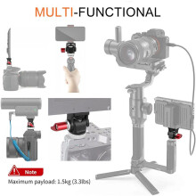 2X Monitor Mount Tripod Cold Shoe Adapter Aluminum Alloy 1/4 Inch Screw for Flash Microphone LED Fill Light