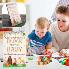 Jeux de Baby Shower Panneau en Bois pour BéBé Jeux de Baby Shower pour GarçOn et Fille RéVéLation Du Genre Cadeaux de FêTe Prix de Baby Shower