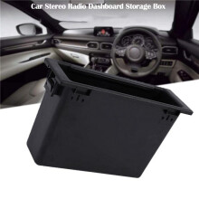 4X BoîTe de Rangement de Tableau de Bord Radio StéRéO de Voiture Montage 1Din Pocket Kit BoîTe de Rangement Accessoires IntéRieur pour