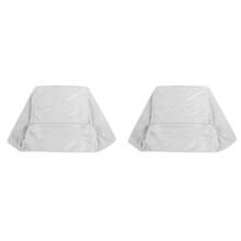 2X Boat Cover, Outdoor Waterproof Pontoon Captain Boat Bench Chair Cover, Chair Protective Covers White