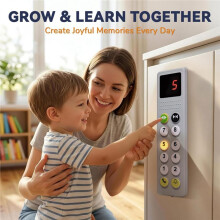 Kids Elevator Control Panel Toy, Sound & Light Pretend Elevator Toy, Toddler Travel Toys, Birthday Gift for Kids