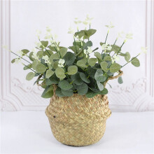 40 Piezas Plantas Falsas Hojas de Eucalipto de Seda Decoraciones Artesanales para el Hogar Jardín Boda Álbum de Recortes Flores Artificiales